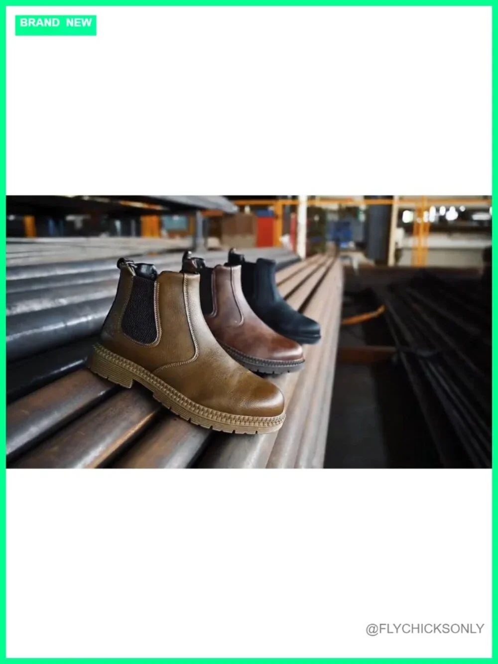 Steel Toe Chelsea Boots Men's Industrial Construction Shoes Waterproof